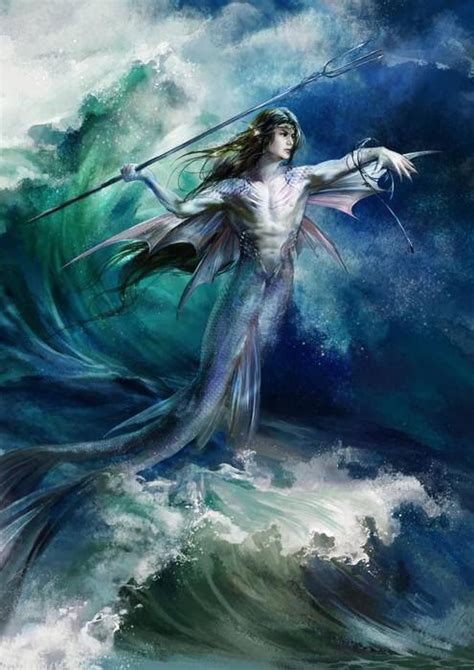 Warrior Merman Mythic In 2019 Mermaid Art Fantasy Art Merfolk