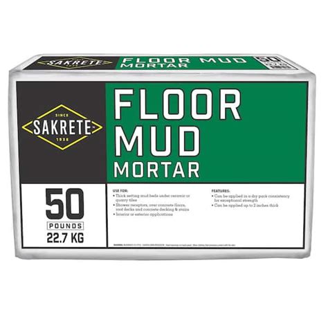 Sakrete 50 Lb Floor Mud Mortar 65467002 The Home Depot