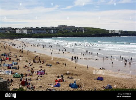 Fistral Beach Newquay Cornwall Stock Photo Alamy