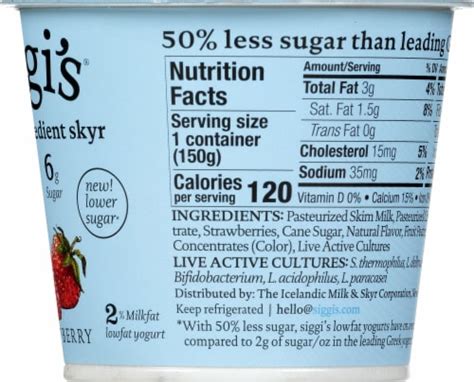 Siggi's® 2% Strawberry Skyr Icelandic Style Low Fat Strained Yogurt, 5. ...