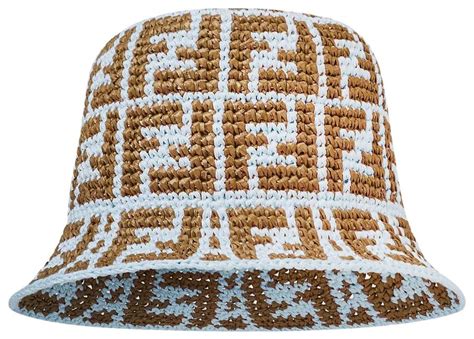 Fendi Blue Bucket Raffia L Size Hat Listed By Michelle H In 2022