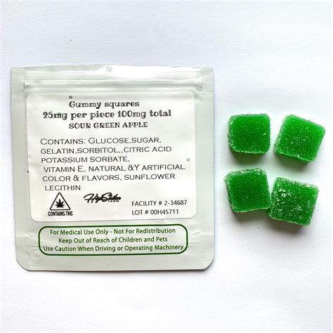 100 Mg Thc Sour Green Apple Gummies Indico