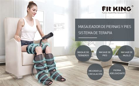 FIT KING Botas Presoterapia Piernas Masajeador De Piernas Ayuda Con La