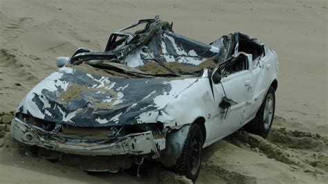 Car Wreck On The Beach Free Stock Photo Public Domain Pictures