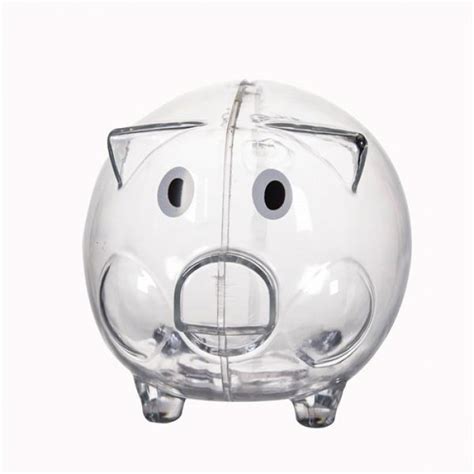 Clear Plastic Piggy Banks | GlowUniverse.com