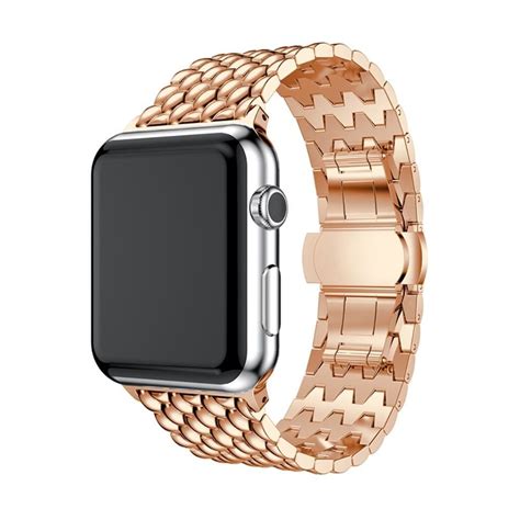 Rvs Rose Goud Metalen Bandje Armband Voor De Apple Watch Iwatch