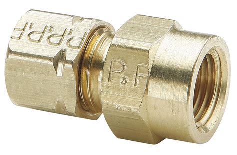 Parker Female Connector Brass Connector Compression X Fnpt Connection 3 8 In Tube Size 10