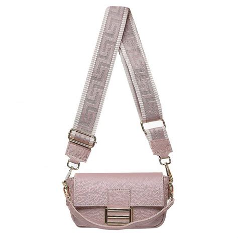 Geanta Dama Crossbody Cu Bareta Lata Piele Nude Roze Catlin