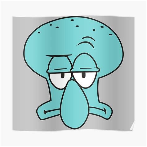 "Squidward Face" Poster for Sale by BangoArt | Redbubble