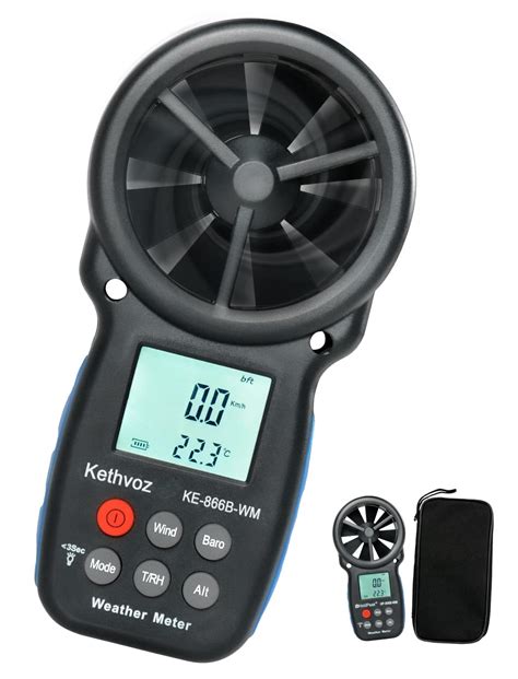 Kethvoz Anemometro digitale per misurare la velocità del vento KE 866B