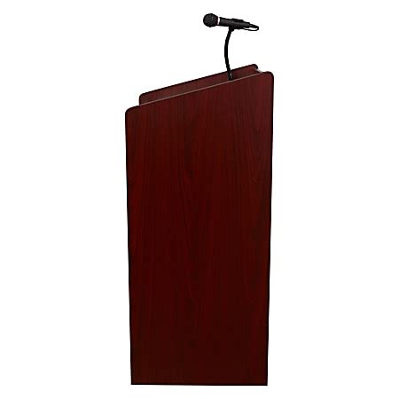 Aristocrat Sound Lectern With Wireless Tie Clip Lavalier Mic Mahogany