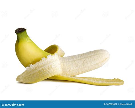 Gros Michel Banana Isolated On White Background Stock Photo Image Of