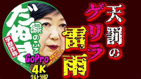 小池ゆりこの悪政に天罰のゲリラ雷雨と落選嫌がらせ② 東京都知事選挙 街頭演説 池袋駅西口 豊島区 202476 学歴詐称 4k