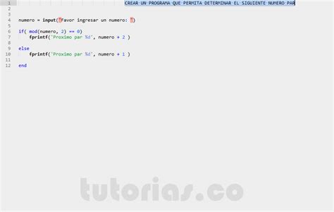 Sentencia If Else Matlab El Siguiente Numero Par Tutorias Co