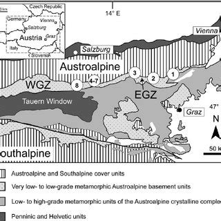 Geological Sketch Map Of Part Of The Eastern Alps Showing Locations Of