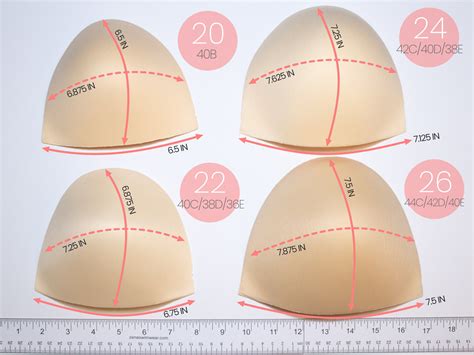 Pair Soft Foam Sew In BRA CUPS Swimwear Bikini Inserts Nude Rounded Non Pushup SIZES