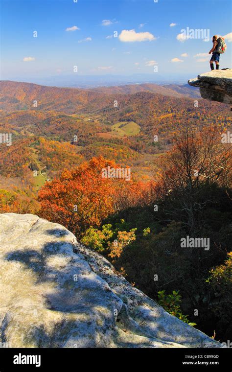 Mcafee Knob Appalachian Trail Roanoke Virginia Usa Stock Photo Alamy