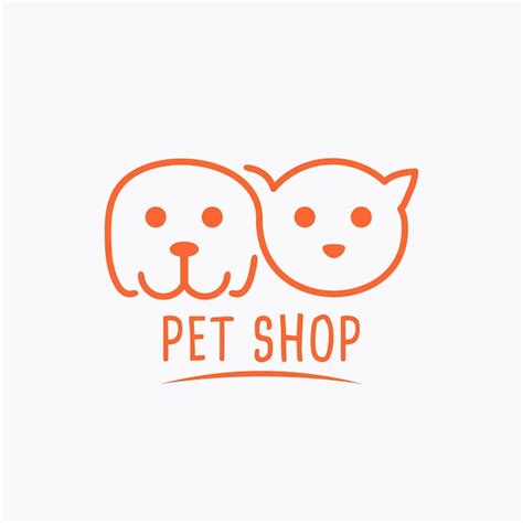 Pet Shop Vector Logo Illustration Modelo De Logotipo Limpo E