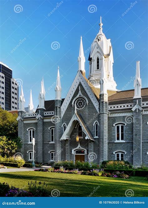 Salt Lake City Assembly Halltemple Square Utah Editorial Image