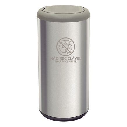 Tramontina 40L Stainless Steel Piemonte Trash Bin With A Satin Finish