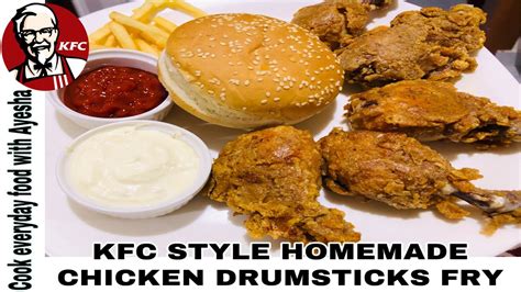 Kfc Style Fired Chicken And Instant Garlic Mayo Sauce—crispy Chicken Drumsticks Just Like Kfc At