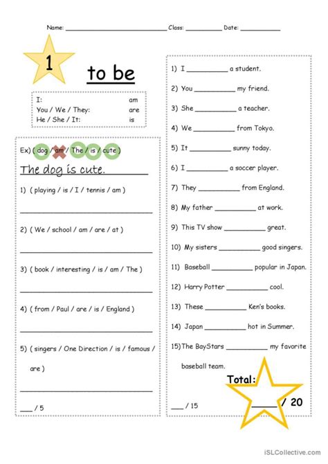 To Be Verb Practice Level 1 General English Esl Worksheets Pdf And Doc