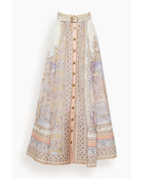 Zimmermann High Tide Maxi Skirt In Natural Lyst