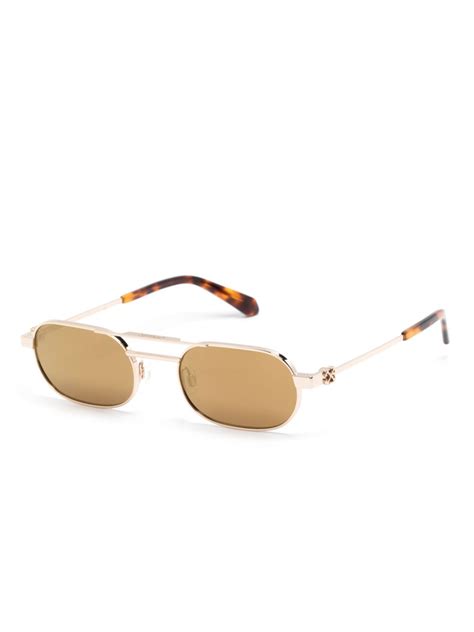 Off White Eyewear Lentes De Sol Vaiden Dorado Farfetch Mx