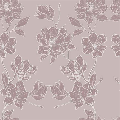 Hand Drawn Magnolia Flower Seamless Pattern 47107406 Vector Art At Vecteezy