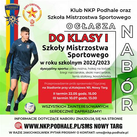 Nabór do I klasy LO Szkoły Mistrzostwa Sportowego Podhala Nowy Targ