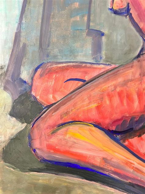 French Modernist Reclining Nude Lady Model S French Modernist Painting Provence