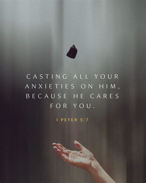 Casting All Your Anxieties On Him Because He Cares For You Peter