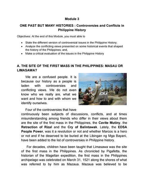 One Past But Many Histories Readings In Philippine History Studocu