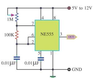 Pulse Generator Using 555 IC Electrocircuit