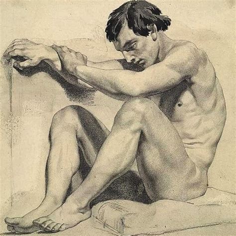 Distractio Infinita Seated Male Nude C 1816 By William Etty