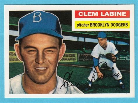 Topps Baseball Reprint Clem Labine Brooklyn Dodgers