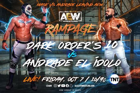 Mask vs. Andrade El Idolo's AEW Career Match Set For 10/7 AEW Rampage | Fightful News