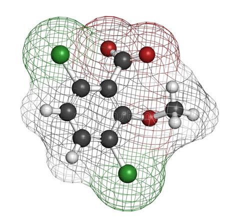 Dicamba Herbicide Molecule Used In Weed Control Skeletal Formula