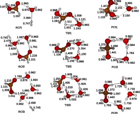 Optimized Geometries Of The Reactant Compound The Transition State