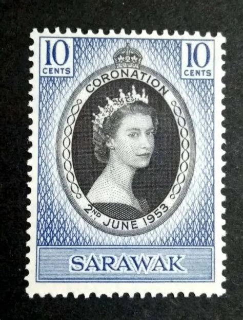 2575 1953 Malaya Sarawak Queen Elizabeth II Coronation 10c Single