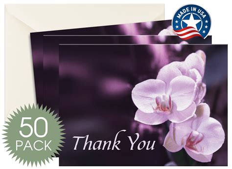 Funeral Sympathy Bereavement Thank You Cards With Envelopes Purple