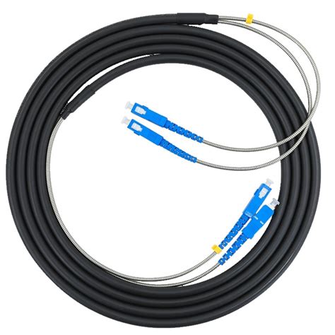 35m 60m Armored Fiber Optic Cable Lc Lcscfcst With 2 Cores For Field Deployment Anti Rodent