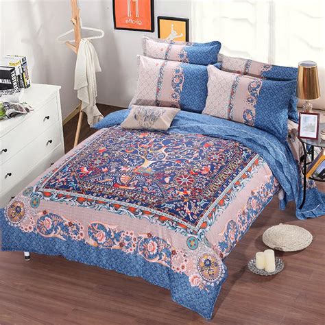 500TC Cotton Bohemia Style Princess Home Bedding Queen Size,Southeast Asian Style 100% Cotton ...