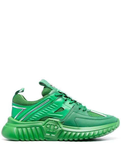 Philipp Plein Hexagon Runner Low Top Sneakers Green FARFETCH TR