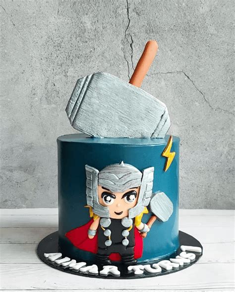 Thor Birthday Cake Ideas Images Pictures