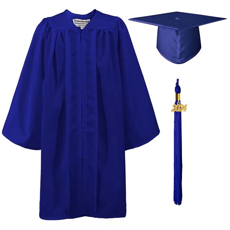 Graduationmall Matte Kindergarten Graduation Gown Cap Set With 2024