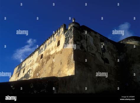 Africa Kenya Mombasa Morning Sun Lights Fort Jesus A Fortress First