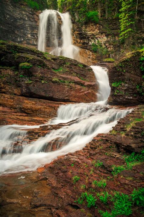 Virginia Falls in Glacier National Park in Montana Stock Image - Image of calm, creek: 170657105