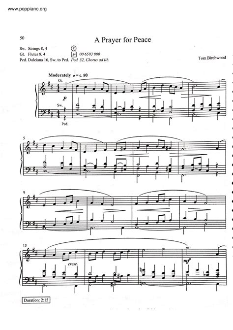 Spiritual A Prayer For Peace Sheet Music Pdf Free Score Download ★