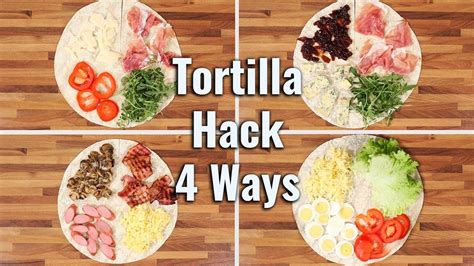 Tiktok Viral Tortilla Hack 4 Tasty Ways Breakfast Wraps Tortilla Wraps Breakfast Wraps Recipes